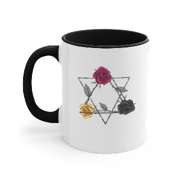 Discover Roses pentagram witchcraft roses Accent Mugs