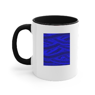 Discover Blue Snake Skin Art Accent Mugs
