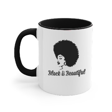 Discover Black is beautiful Accent Mugs