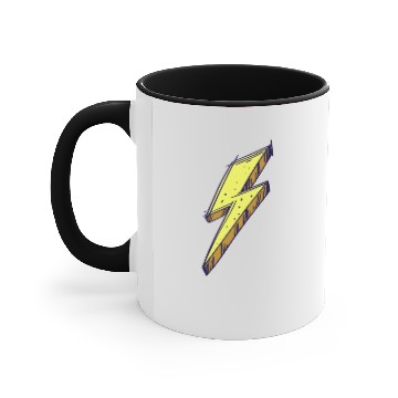 Discover Lightning Bolt Color Illustration Accent Mugs
