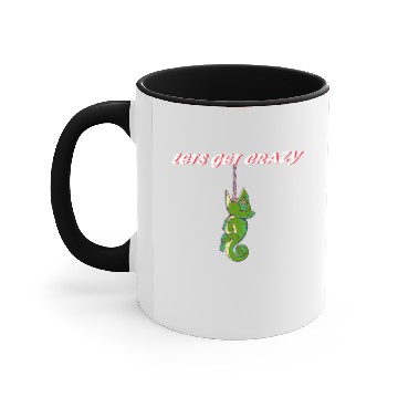 Discover lets get crazy chameleon Accent Mugs