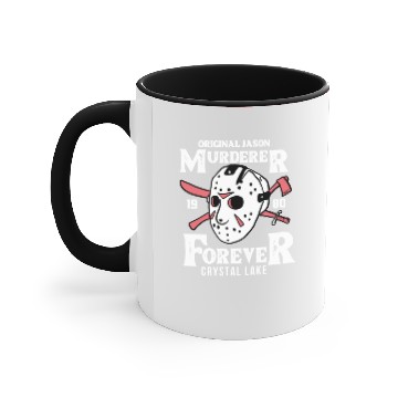Discover Crystal Lake Forever Funny Halloween Design Accent Mugs