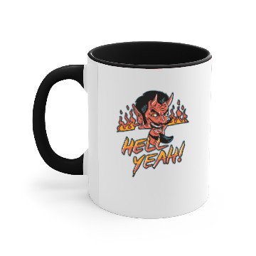 Discover Hell Yeah Devil Costume Design for Halloween Accent Mugs
