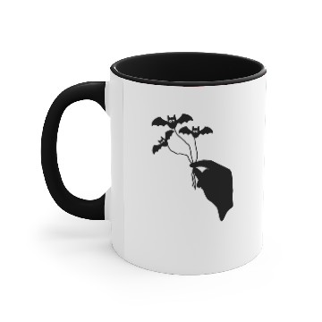 Discover Three Bats Halloween Is Coming Black Accent Mugs