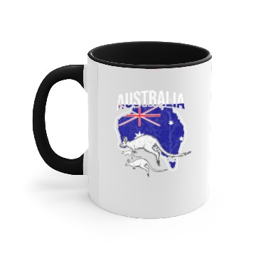 Discover Australia Kangaroo Accent Mugs