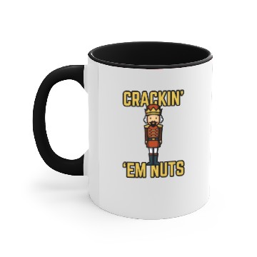 Discover Nutcracker Cracking nuts funny christmas xmas Accent Mugs