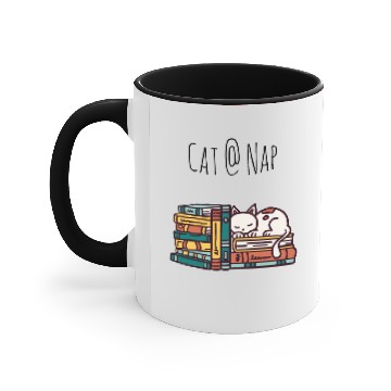 Discover Cat @ Nap Accent Mugs
