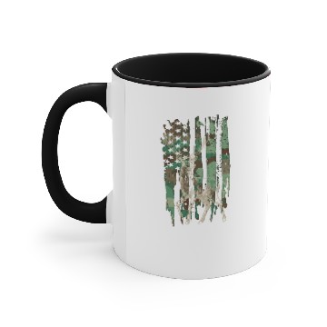 Discover Camouflage American Camo Flag Elk Deer Hunting Men Accent Mugs