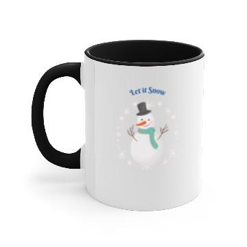 Discover Snowman Let it Snow Accent Mugs