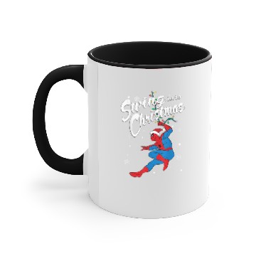 Discover Marvel Spider Man Swing In To Christmas Accent Mugs