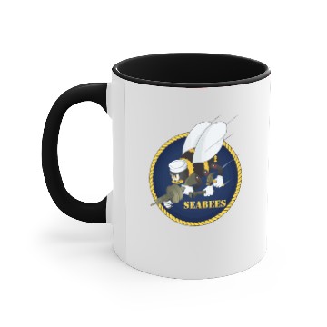 Discover Us Navy Seabees Accent Mugs