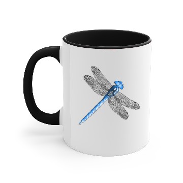 Discover Dragonfly Blue Accent Mugs