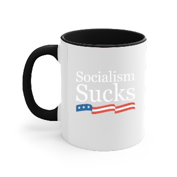 Discover Socialism Sucks Conservative Gift Accent Mugs
