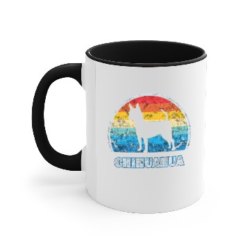 Discover Smooth Chihuahua Vintage Design Dog Accent Mugs