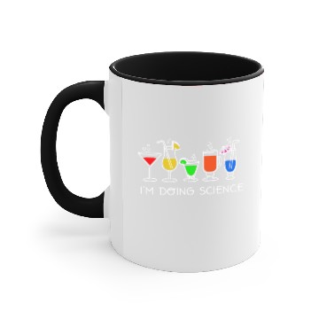 Discover Cocktail Slogan I'm doing Science for Drinking Accent Mugs