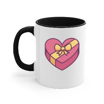 Discover Heart Shaped Gift Box With Bow Accent Mugs
