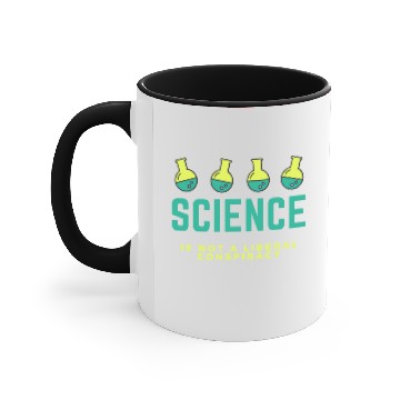 Discover Science is not a liberal conspiracy Accent Mugs