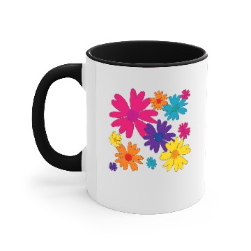 Discover A floral bed of daisy flowers. Accent Mugs