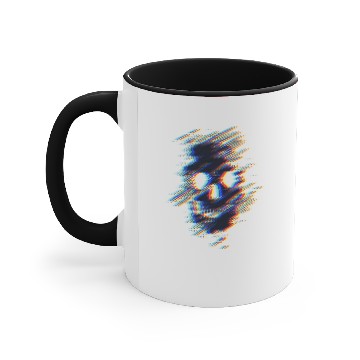 Discover Psychedelic Skull illusion Accent Mugs