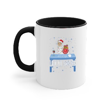 Discover Let it snow llama cocain Accent Mugs