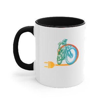 Discover Electric bike race Accent Mugs