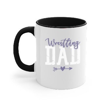 Discover Wrestling Dad Daddy Accent Mugs