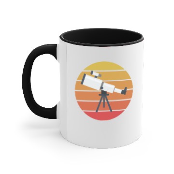 Discover Retro Telescope Explorer Astronomy Science Kid Accent Mugs