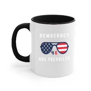 Discover democracy has prevailed Accent Mugs