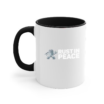 Discover Rust In Peace for Robot Accent Mugs