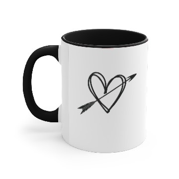 Discover Doodle Heart velantine day Accent Mugs