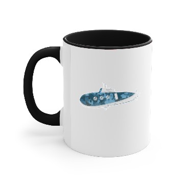 Discover Submarine Camouflage Submarine Accent Mugs