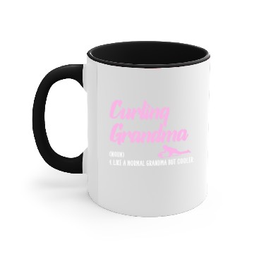 Discover Curling grandma Accent Mugs