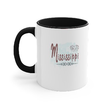 Discover Mississippi love Accent Mugs