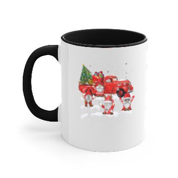 Discover Merry Christmas Santa Gnome With Red Truck Gnomes Accent Mugs