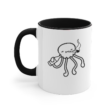 Discover Jellyfish stoned drunk Accent Mugs