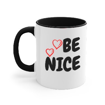 Discover Be Nice Accent Mugs