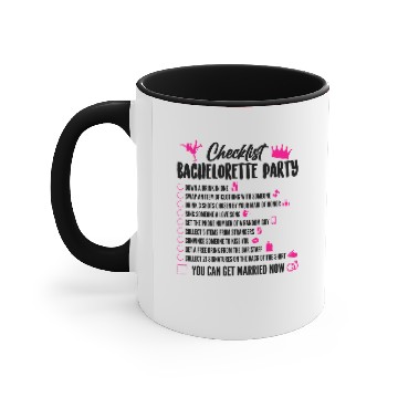 Discover Bachelorette Party Checklist - Bride Squad Accent Mugs
