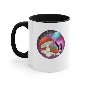 Discover Psychedelic Mushrooms Forest Accent Mugs