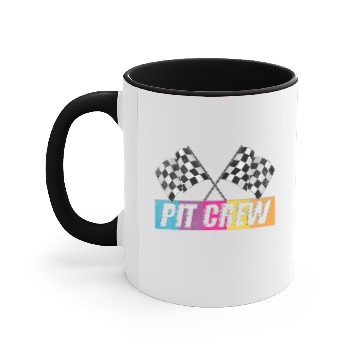 Discover Pit Crew Race Car Party Checkered Flag Car Racin Accent Mugs
