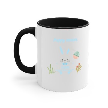 Discover Happy easter liam cute easter bunny gift Accent Mugs