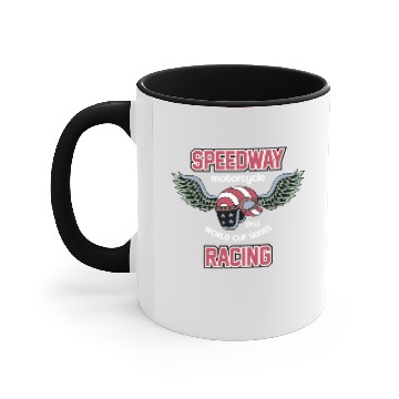 Discover Speedway Motorcycle Racing Accent Mugs