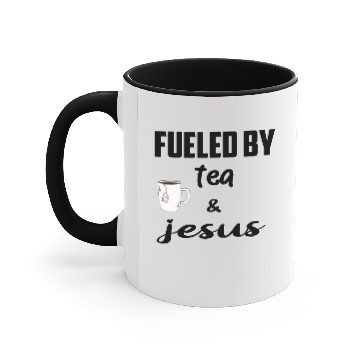 Discover sweet tea fueled by tea and jesus Accent Mugs