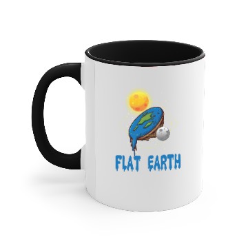 Discover Flat earth disc earth overflows for a Conspiracy Accent Mugs