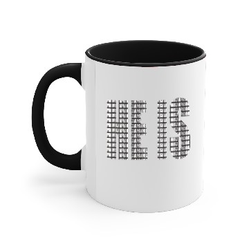 Discover HE IS Alpha Omega Accent Mugs