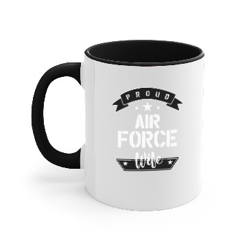 Discover Proud Air Force Wife Accent Mugs