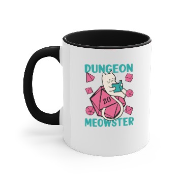 Discover Cute Dungeon Meowster Accent Mugs