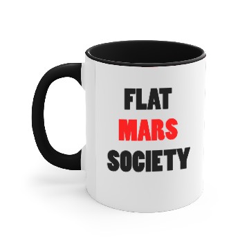 Discover Flat Mars Society Funny Universe Space Planet Gift Accent Mugs