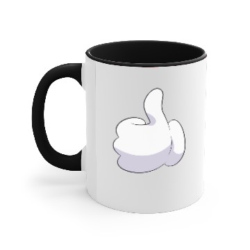 Discover Mickey Hand Thumb up cartoon Accent Mugs