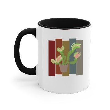 Discover Venus fly trap retro Accent Mugs