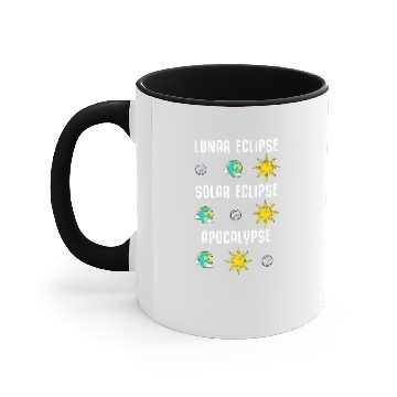 Discover Lunar Eclipse, Solar Eclipse, Apocalypse Accent Mugs